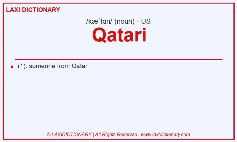 Definition Qatari in American English