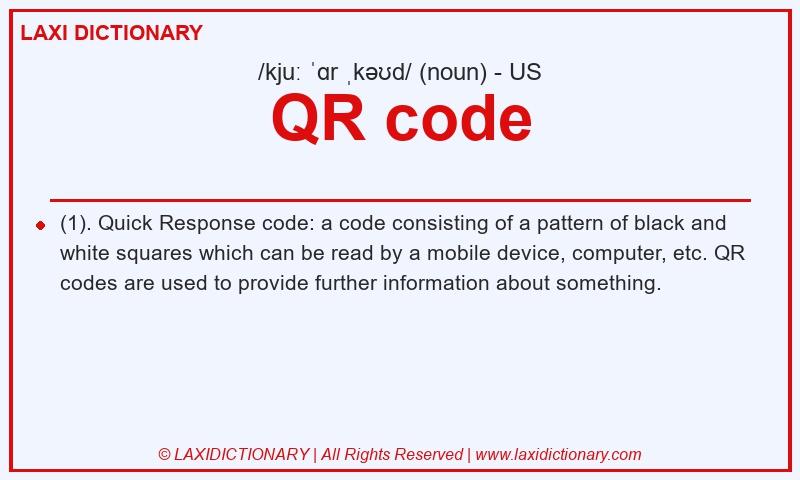 Definition QR code in American English