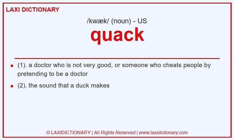 Definition quack in American English