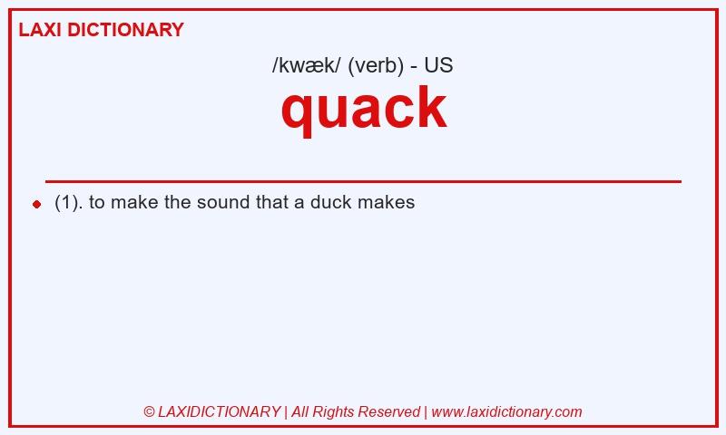 Definition quack in American English