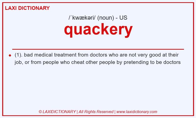 Definition quackery in American English