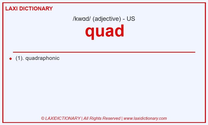 Definition quad in American English