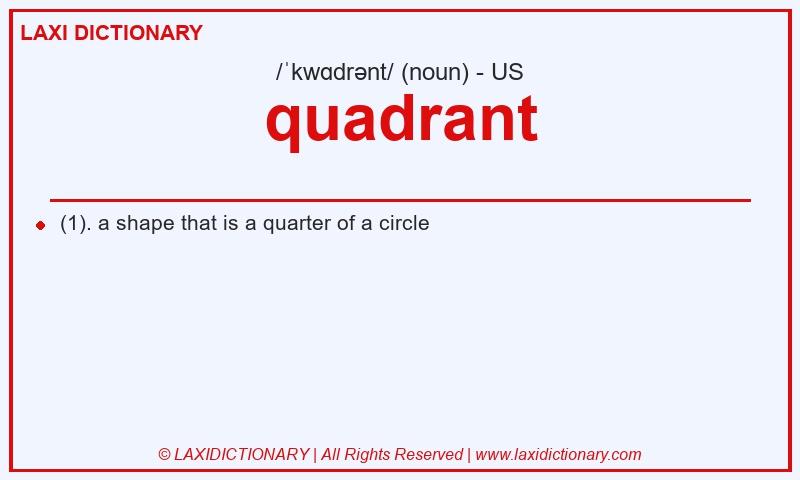 Definition quadrant in American English