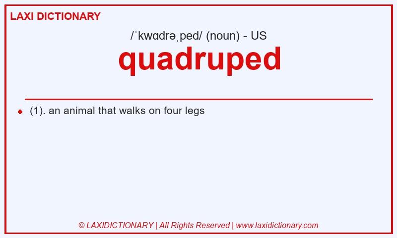 Definition quadruped in American English