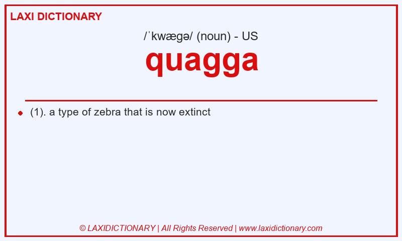 Definition quagga in American English