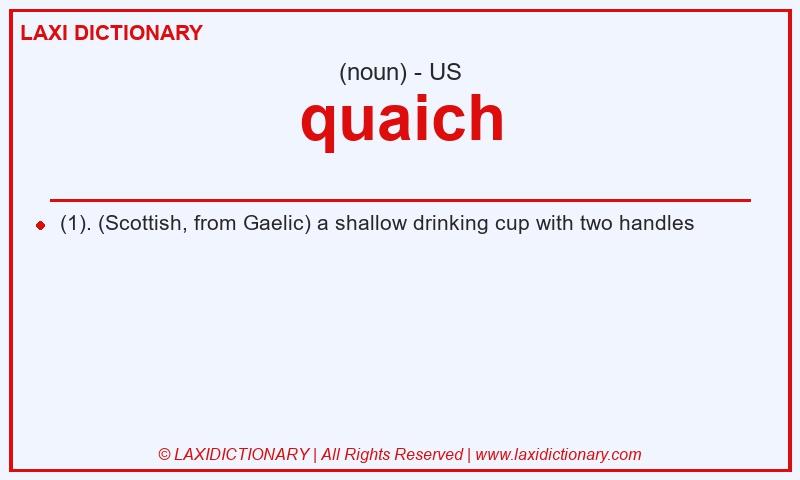Definition quaich in American English