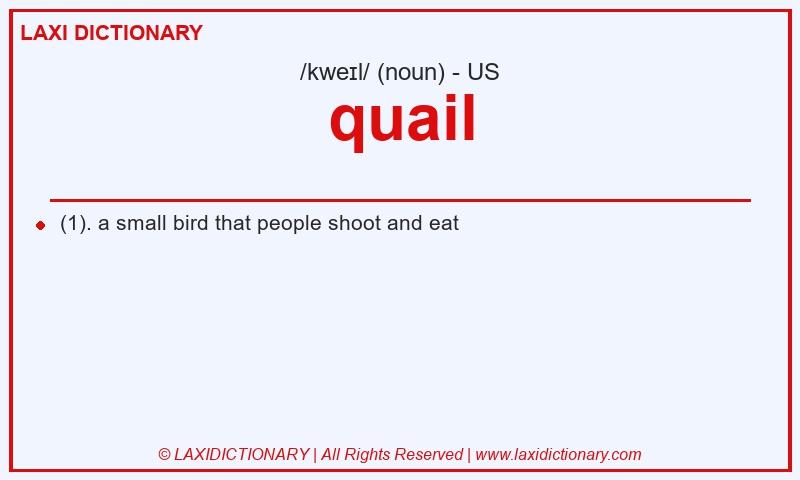 Definition quail in American English