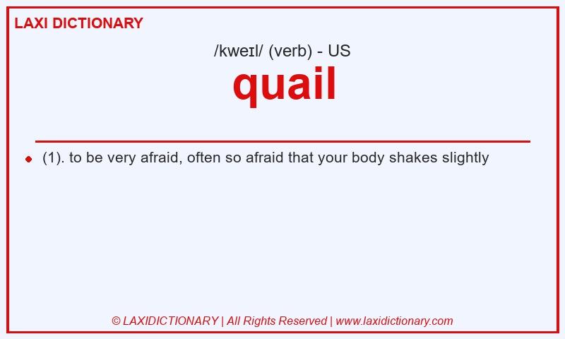 Definition quail in American English