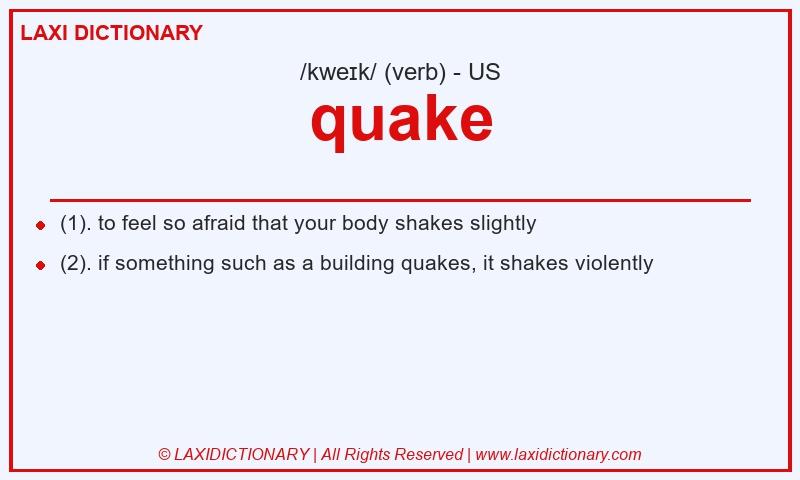 Definition quake in American English