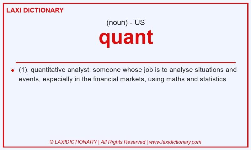 Definition quant in American English