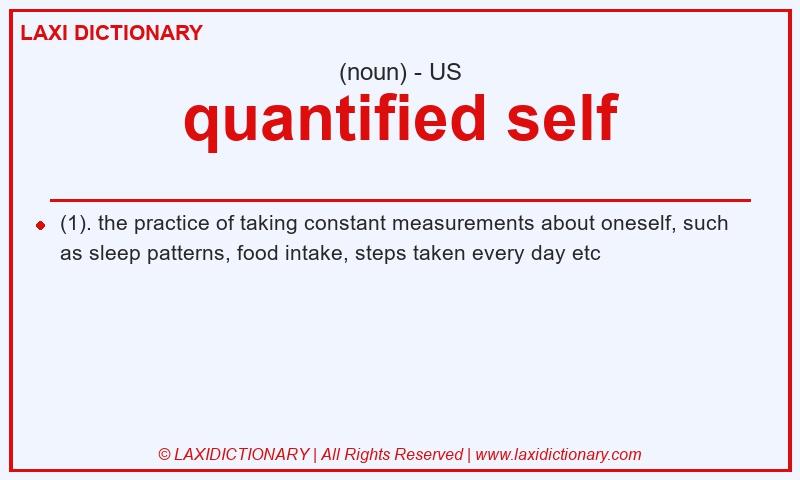 Definition quantified self in American English