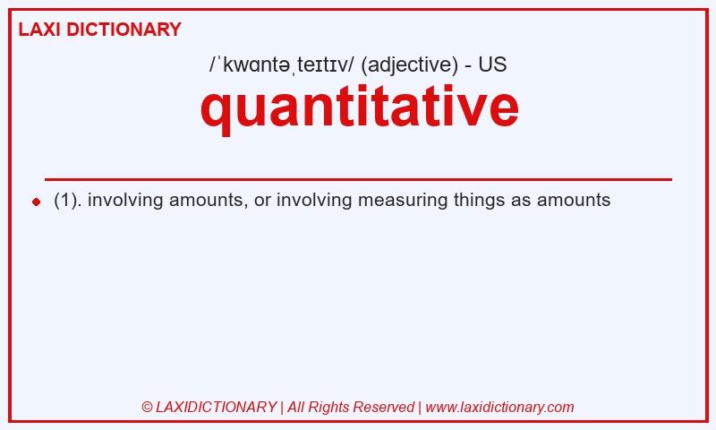 Definition quantitative in American English