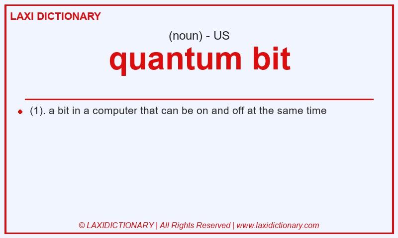 Definition quantum bit in American English