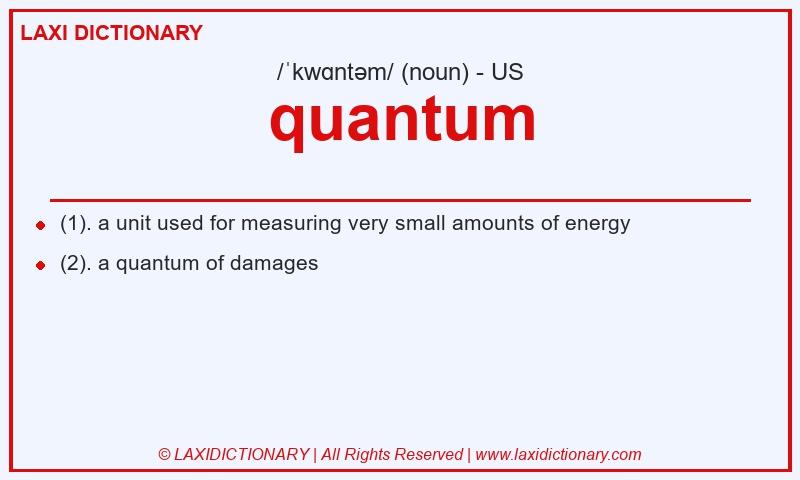 Definition quantum in American English