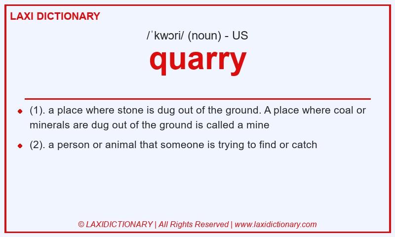 Definition quarry in American English