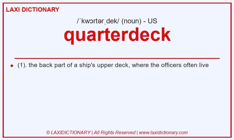 Definition quarterdeck in American English