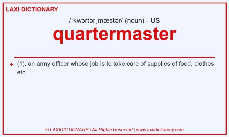 Definition quartermaster in American English
