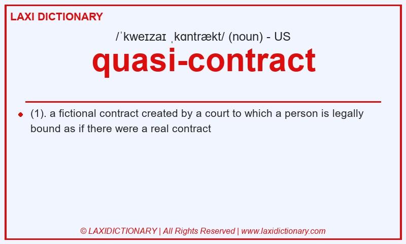 Definition quasi-contract in American English