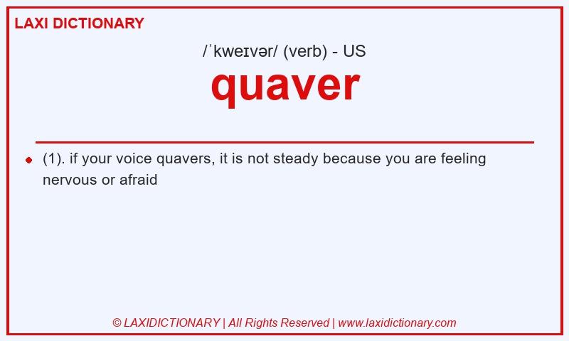 Definition quaver in American English