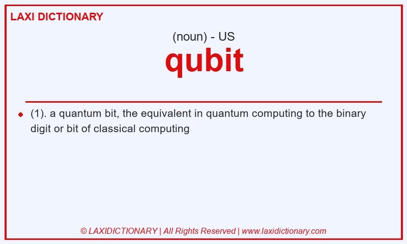 Definition qubit in American English