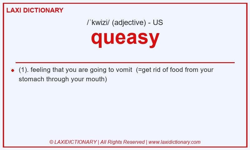Definition queasy in American English