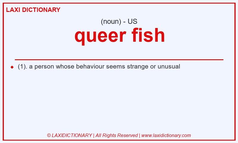 Definition queer fish in American English