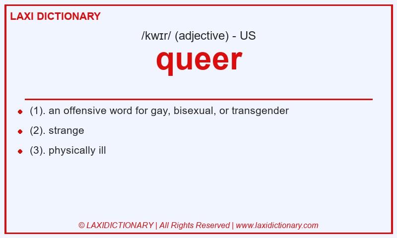 Definition queer in American English