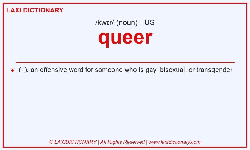 Definition queer in American English