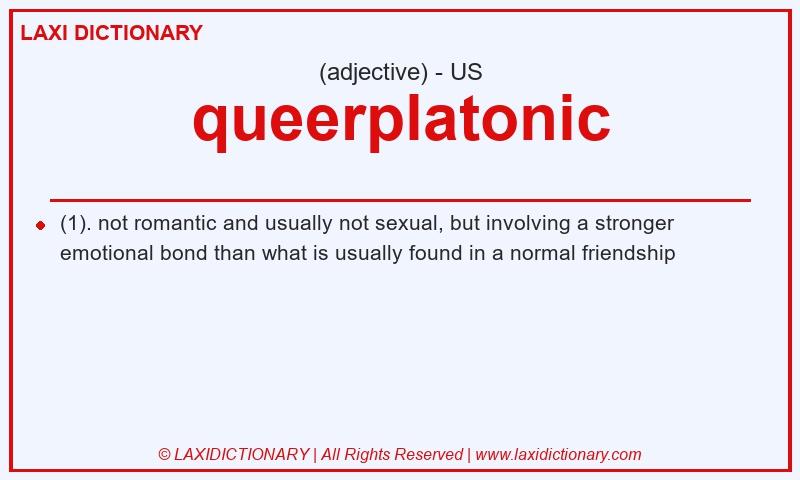 Definition queerplatonic in American English