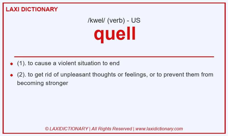 Definition quell in American English
