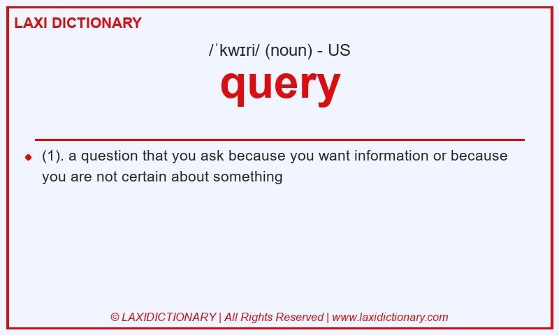 Definition query in American English