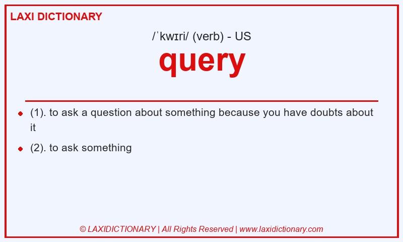 Definition query in American English