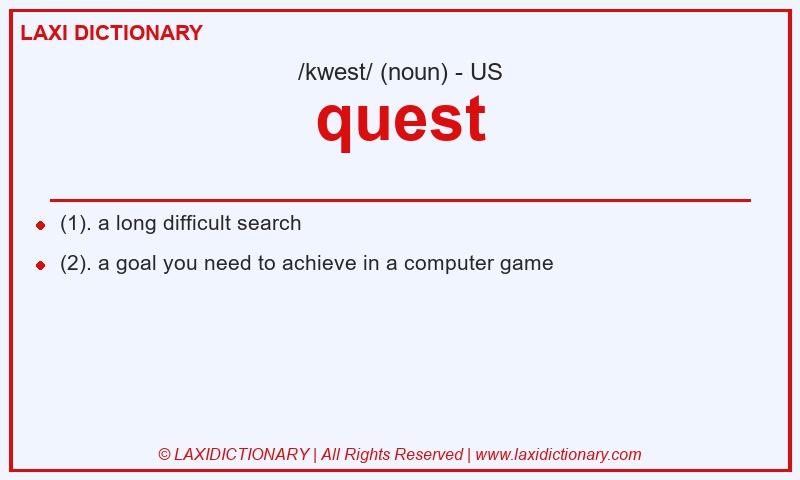 Definition quest in American English