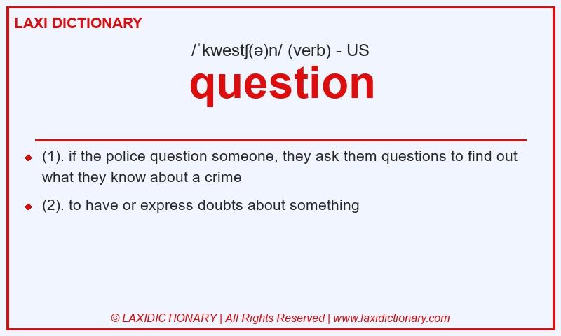 Definition question in American English