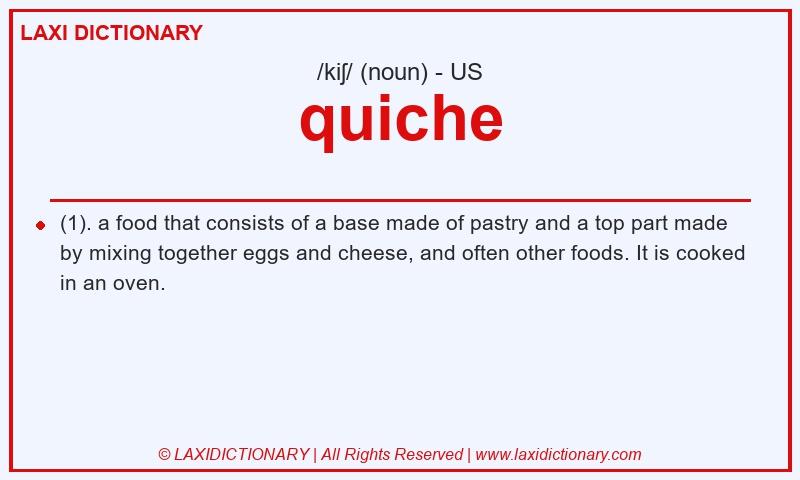 Definition quiche in American English