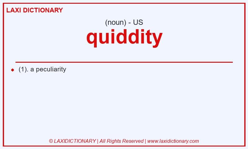 Definition quiddity in American English