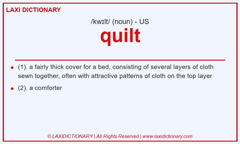 Definition quilt in American English
