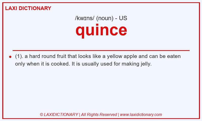 Definition quince in American English