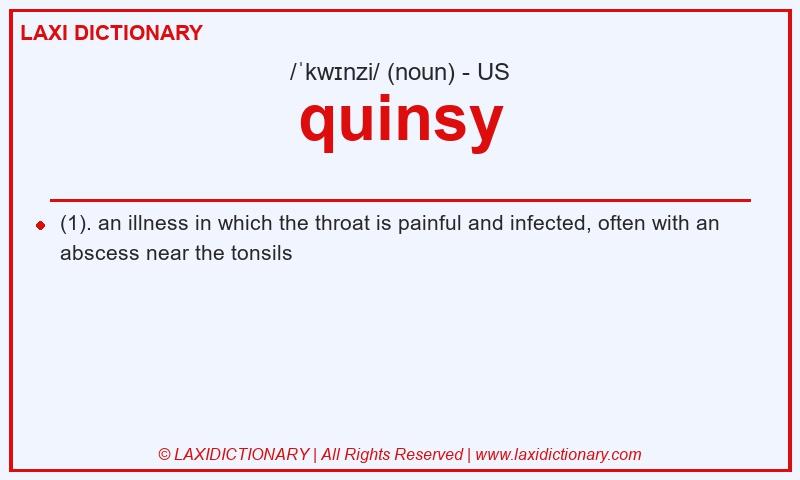 Definition quinsy in American English