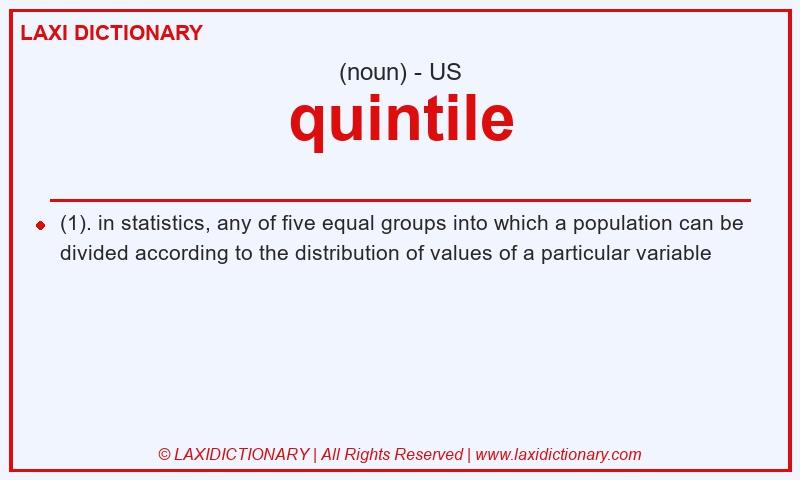 Definition quintile in American English