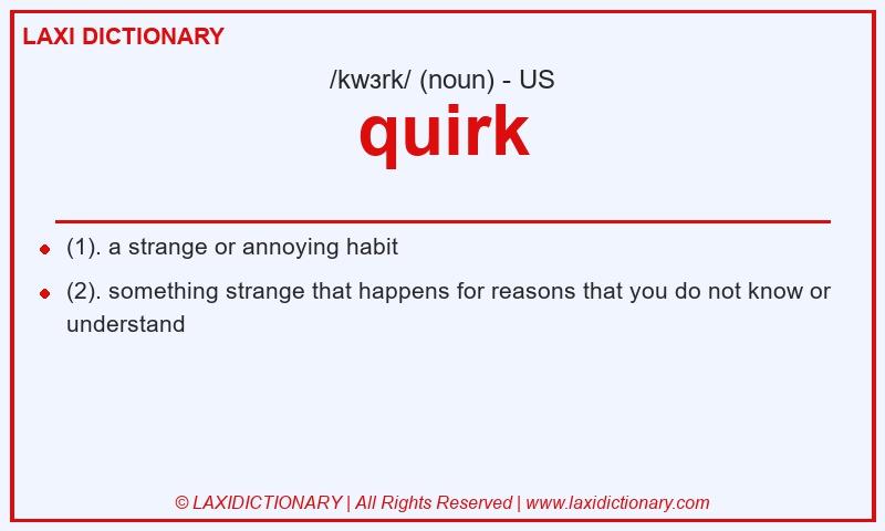 Definition quirk in American English