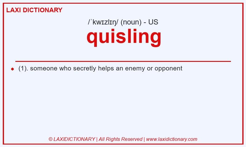 Definition quisling in American English