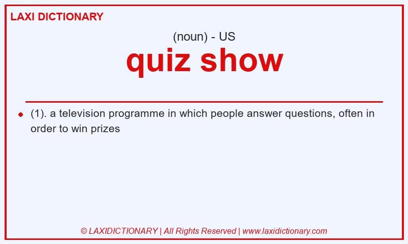 Definition quiz show in American English