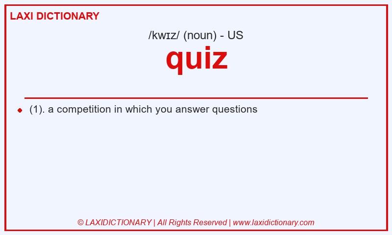Definition quiz in American English