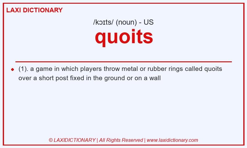 Definition quoits in American English