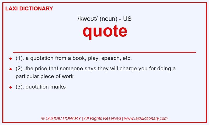 Definition quote in American English