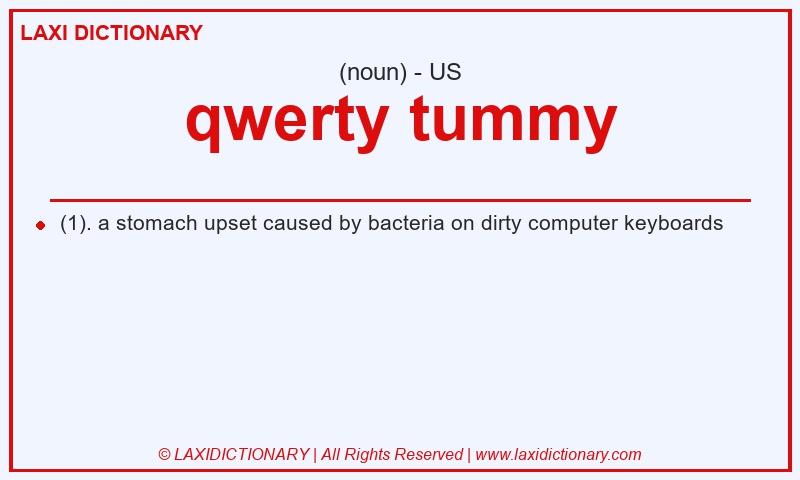 Definition qwerty tummy in American English