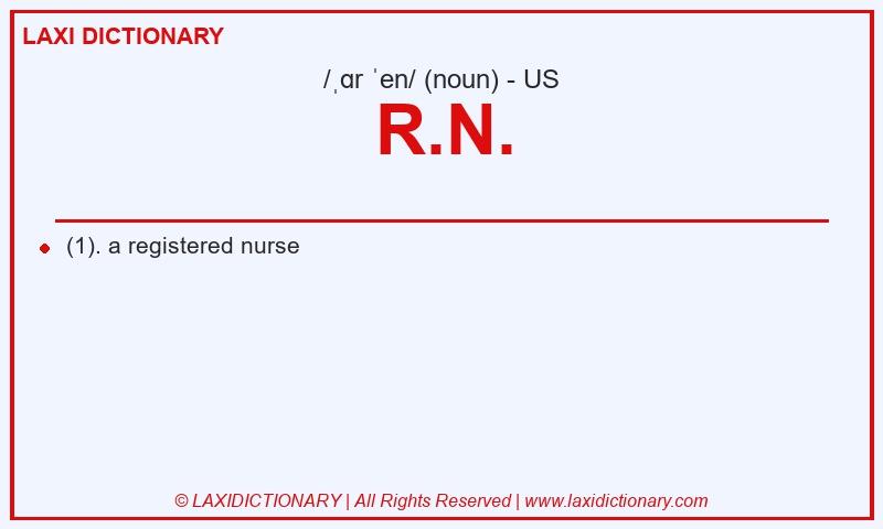 Definition R.N. in American English