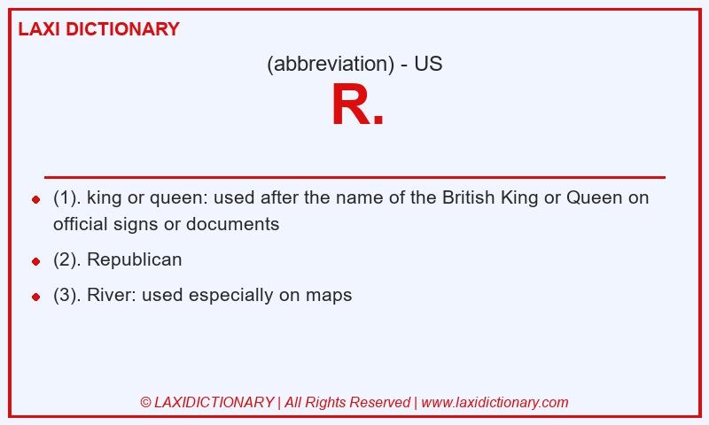 Definition R. in American English