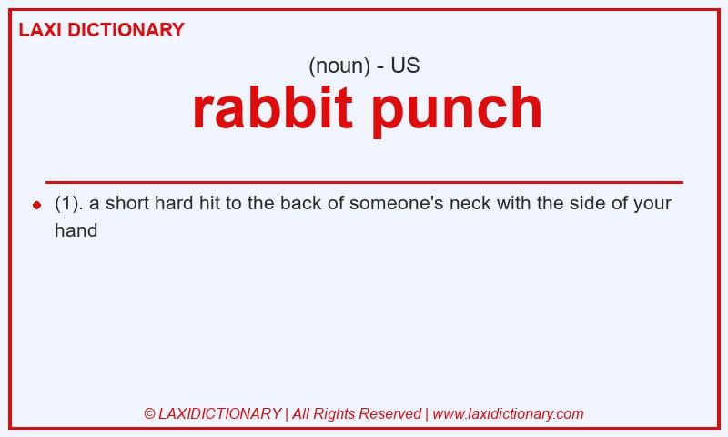 Definition rabbit punch in American English